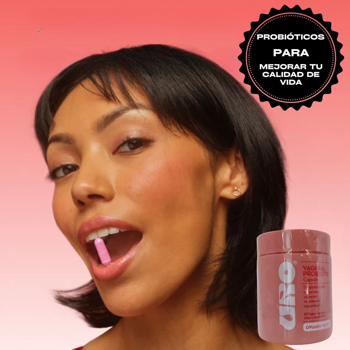 URO Probióticos vaginales - 60 Cápsulas - 1 mes cubierto